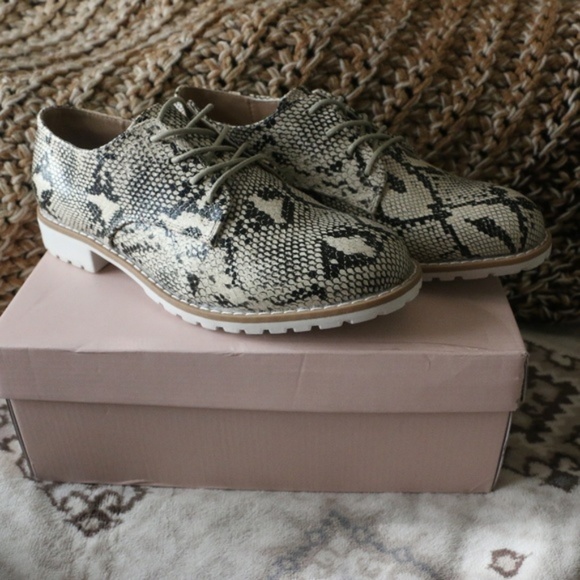 JustFab Shoes - Justyne Snake Skin Flat Shoes
